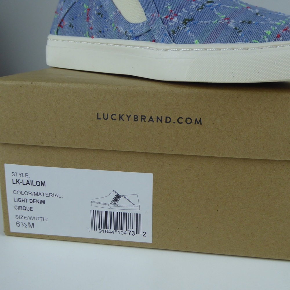 Lucky Brand Lailom Slip On Denim Blue Sneakers NIB - Picture 7 of 7